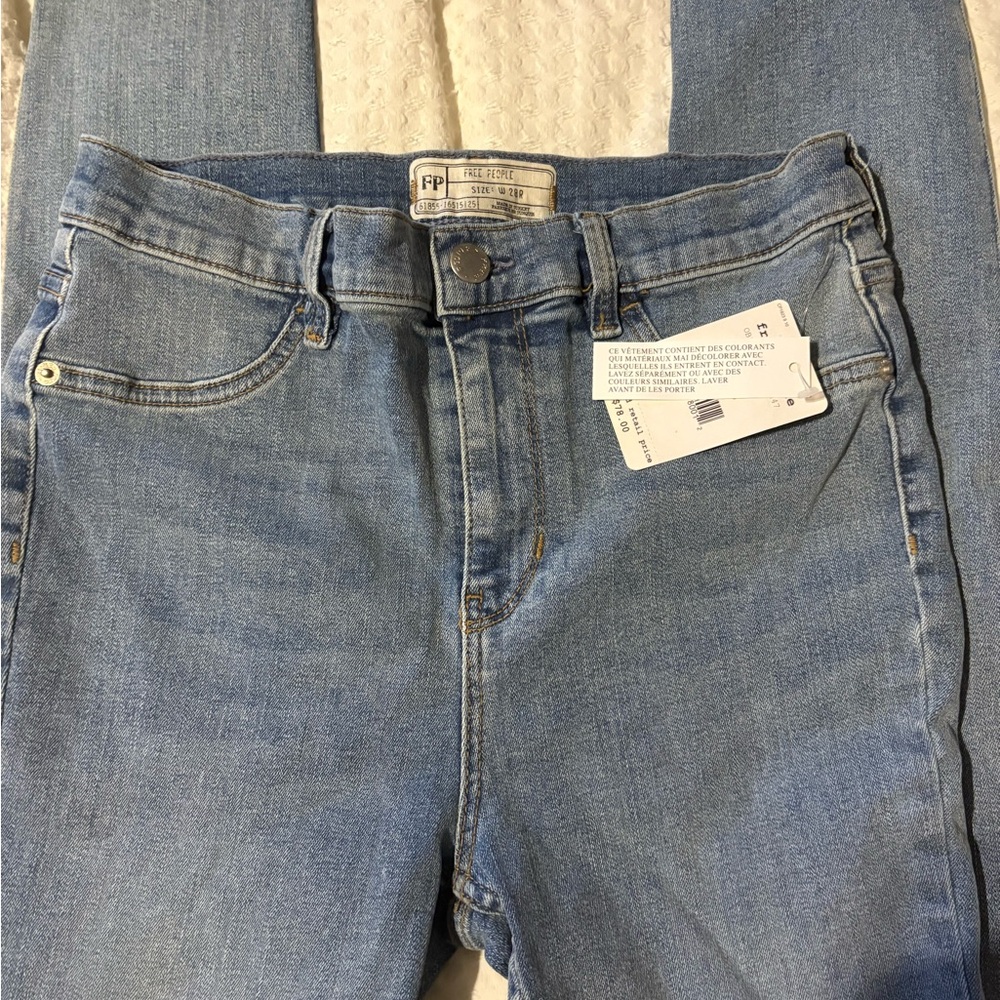Free People High Rise Light Blue Jeans